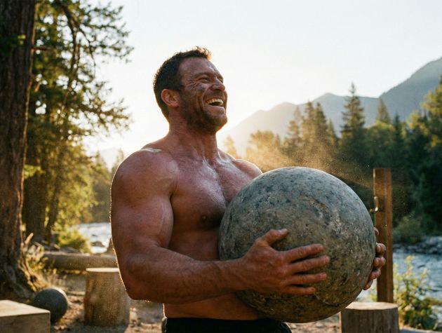 Man performing outdoor workout representing male health and vitality