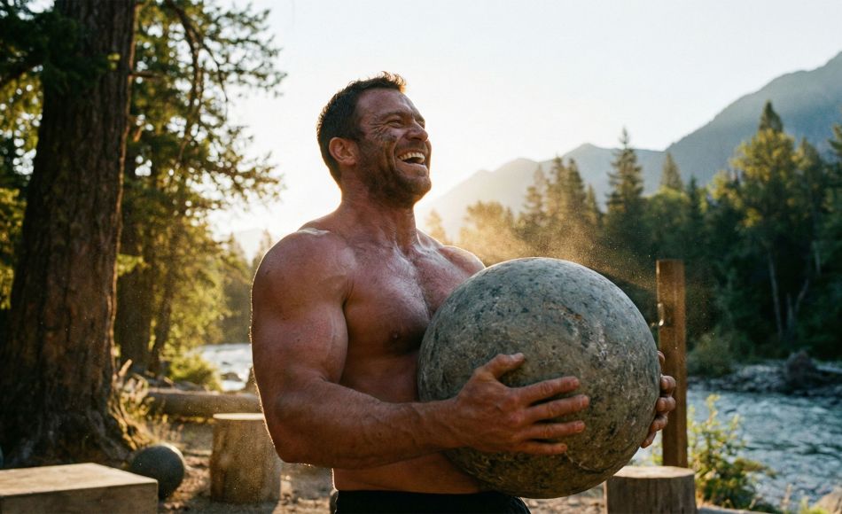 Man performing outdoor workout representing male health and vitality