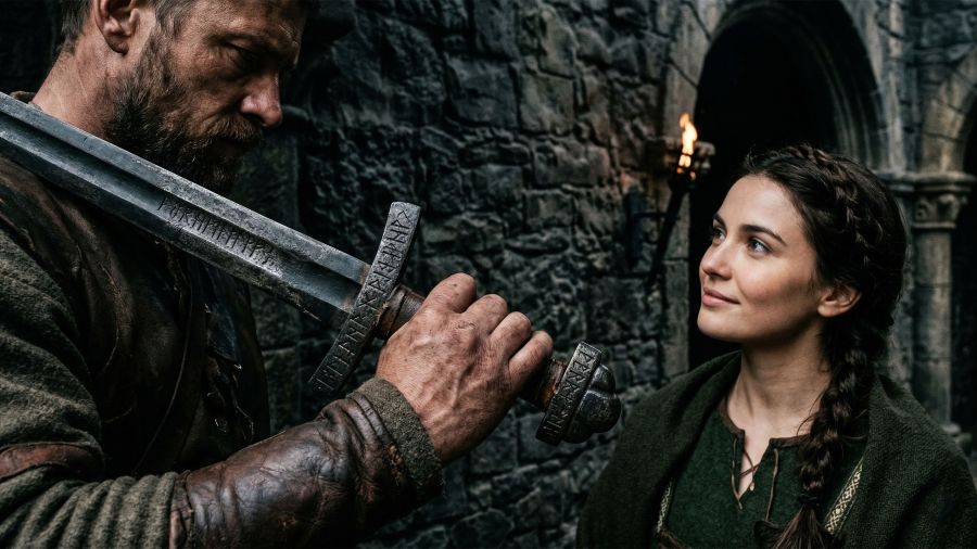A man's hands gripping a traditional symbol of heritage and protection.