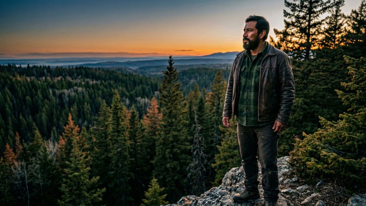Un hombre decidido mirando un valle, representando la salud masculina y el legado generacional.