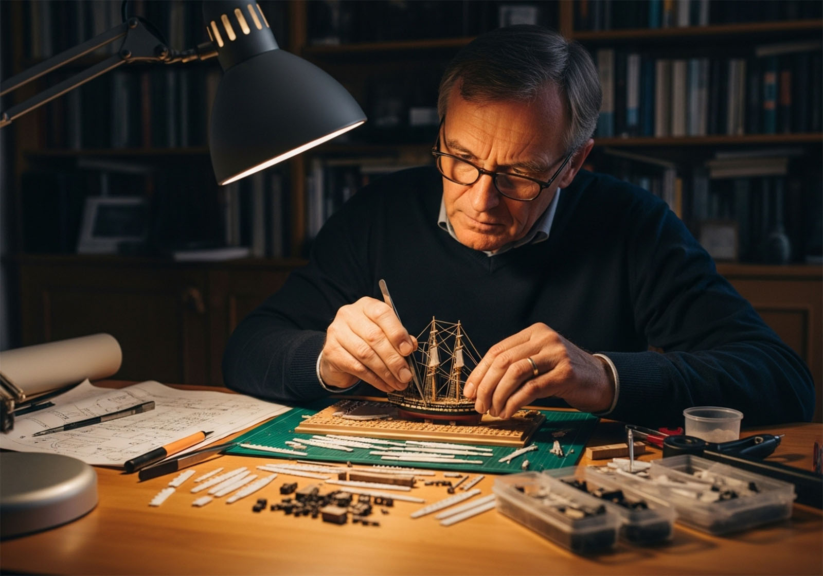 Homme pratiquant une compétence pour garder son esprit vif