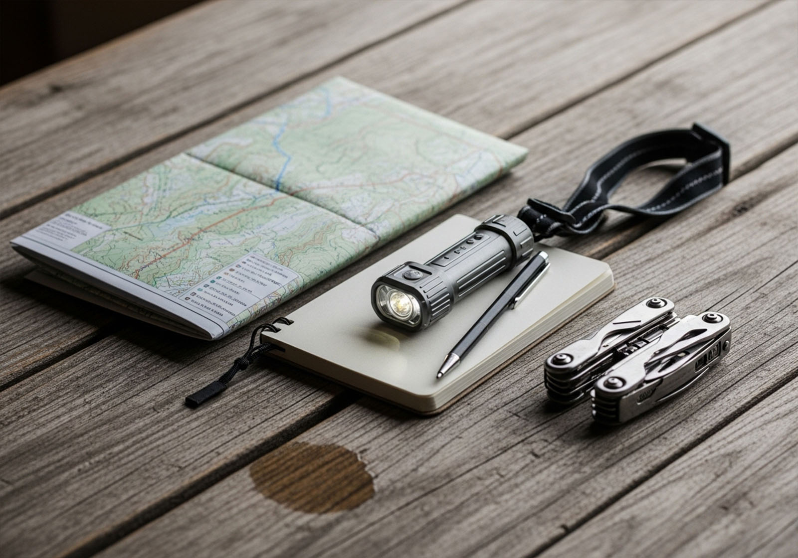 Hombre de pie al amanecer en una cresta de montaña durante un viaje en solitario