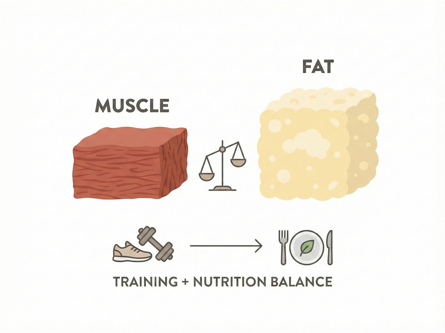 Densidade de tecido adiposo versus densidade de tecido muscular.