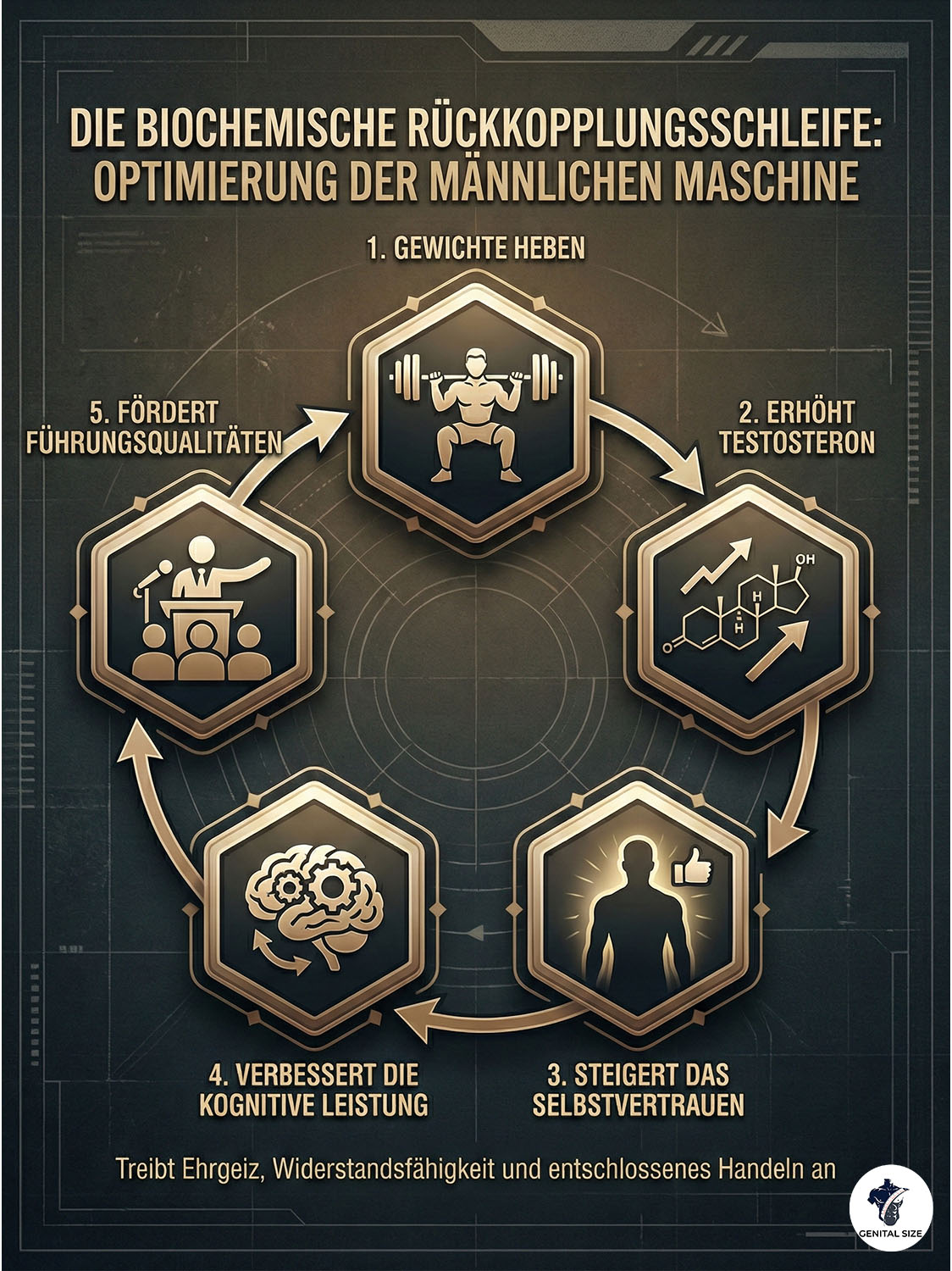 Infografik zur biochemischen Rückkopplungsschleife