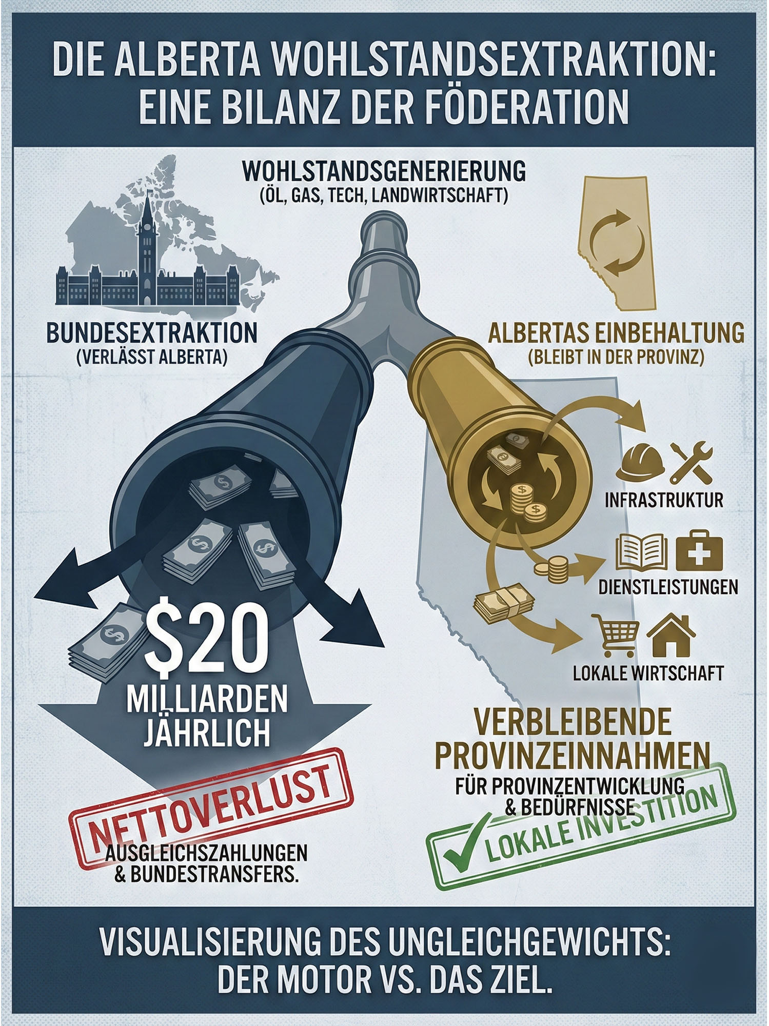 Infografik: Die Extraktion von Albertas Wohlstand