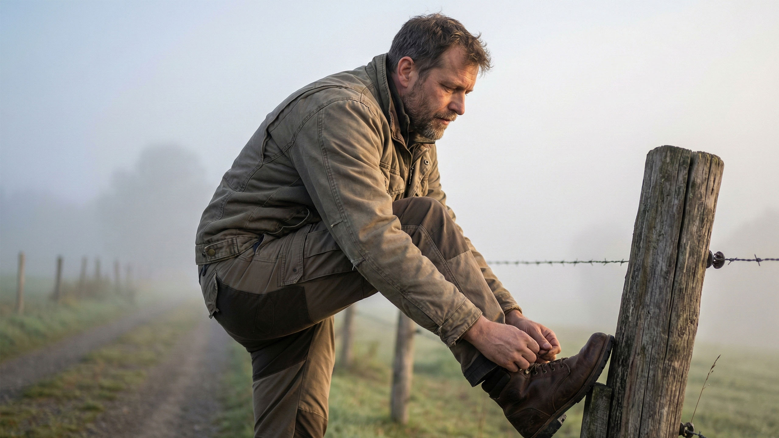 Mann praktiziert disziplinierte Selbstpflege durch tägliche Routine und körperliche Bereitschaft