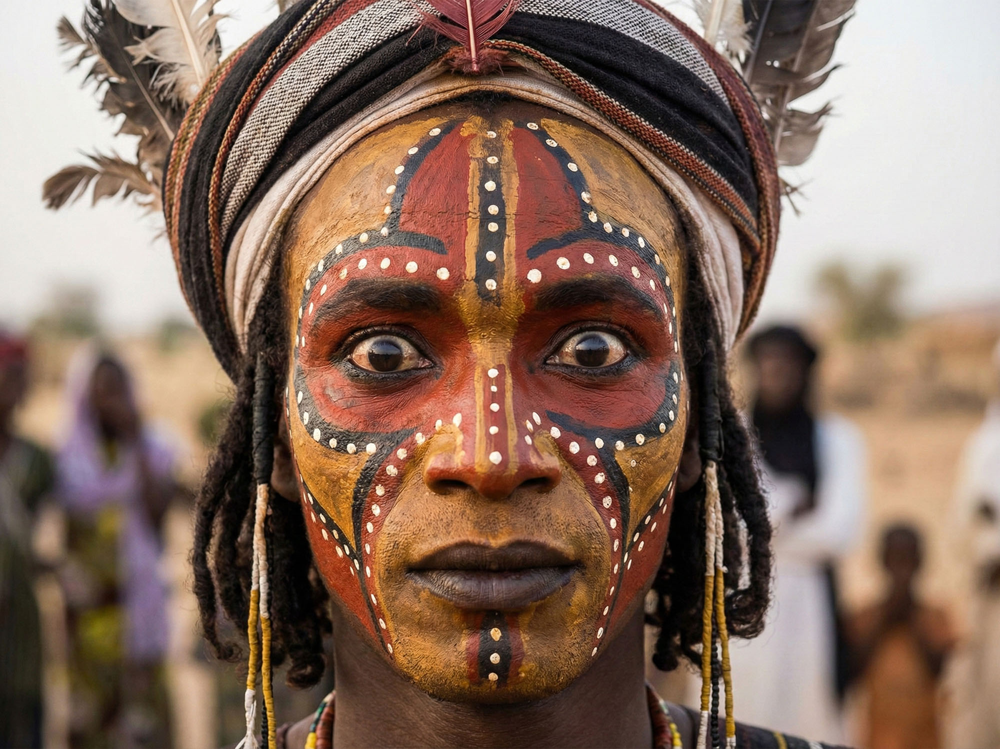 Image of a wadaabe man in makeup.