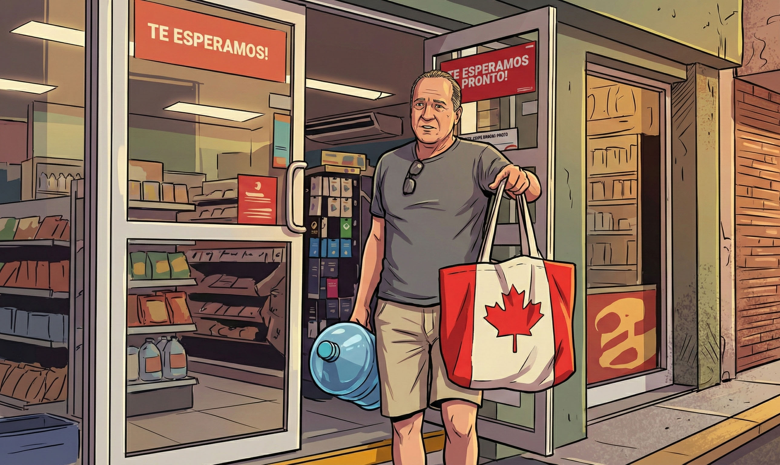 Canadian looter in Puerto Vallarta during the narcobloqueos.