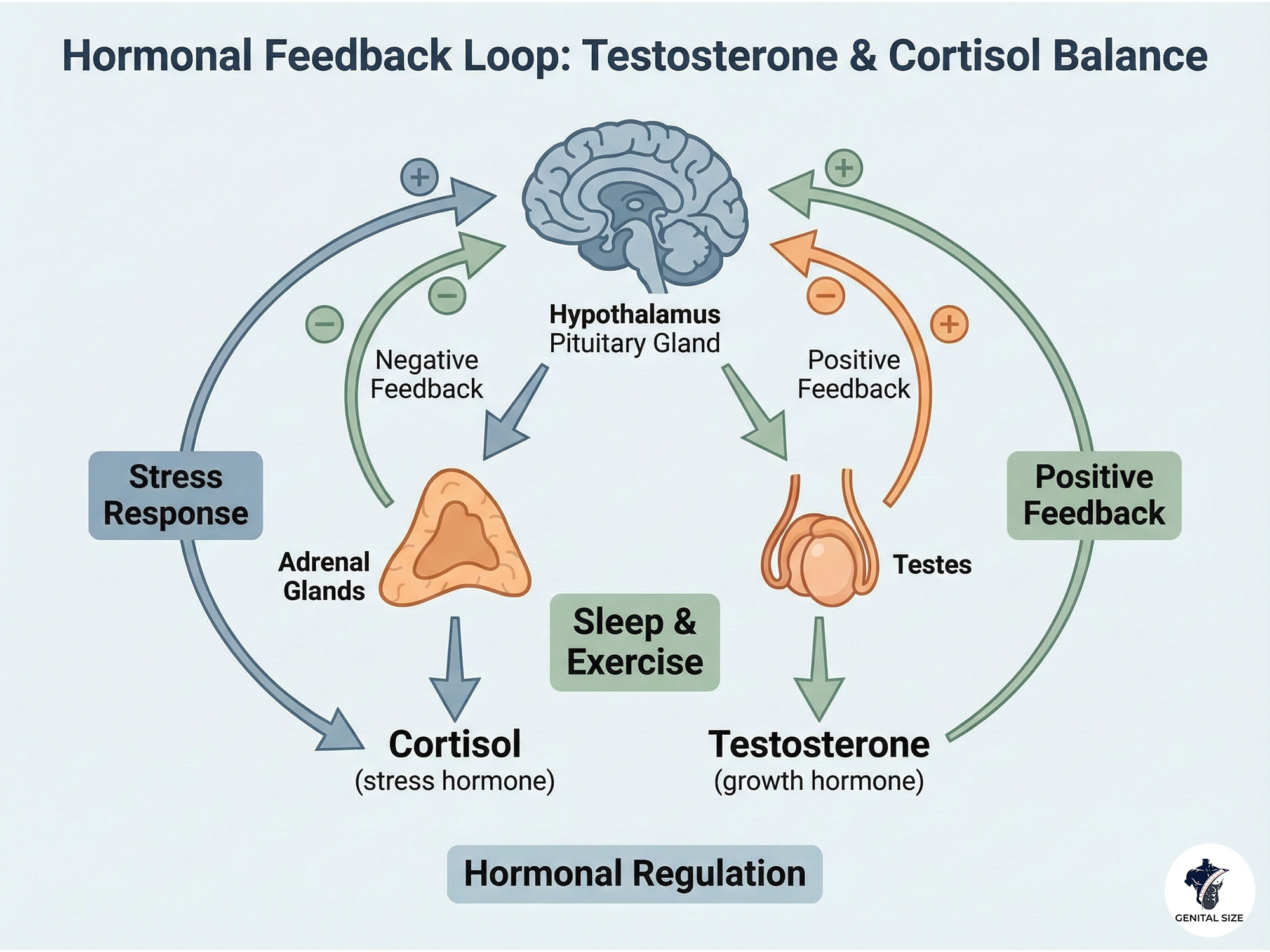 a Hormonal Feedback Loop (focusing on Testosterone/Cortisol balance)