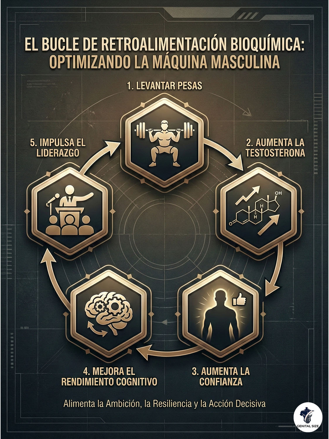 Infografía del bucle de retroalimentación bioquímica