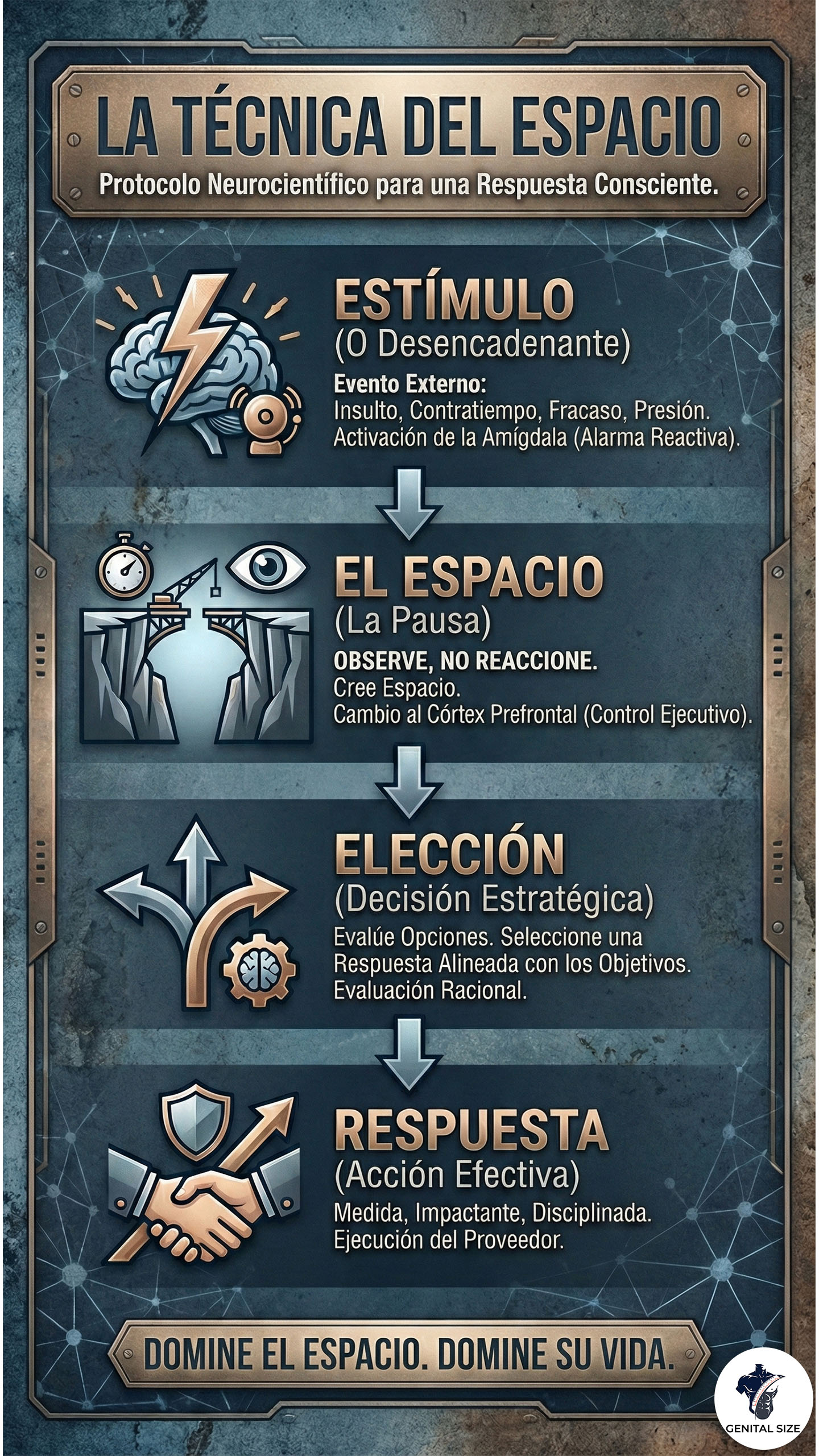 Infografía de la técnica del espacio