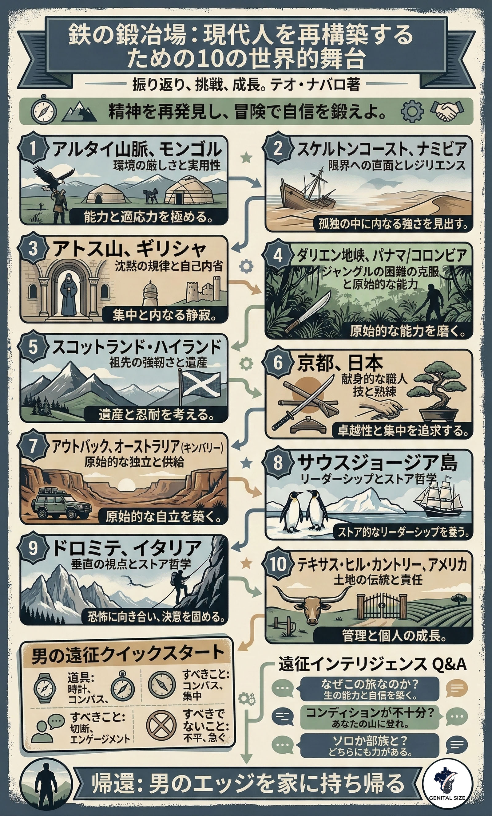 インフォグラフィック：鉄の鍛造所 - 現代の男を再構築するための10の世界的な舞台