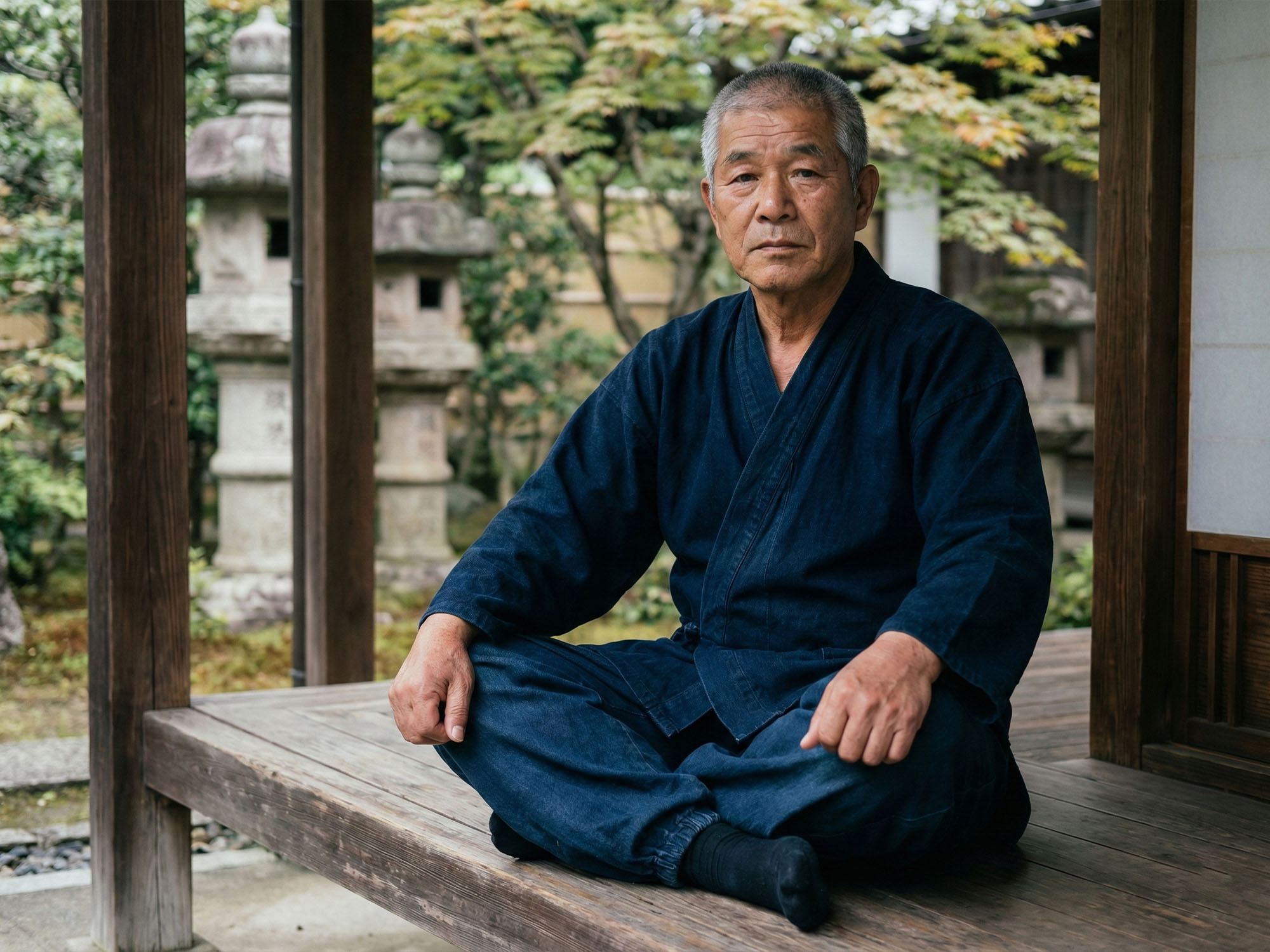 精神的な明晰さを取り戻すためにグラウンディングを行う男性