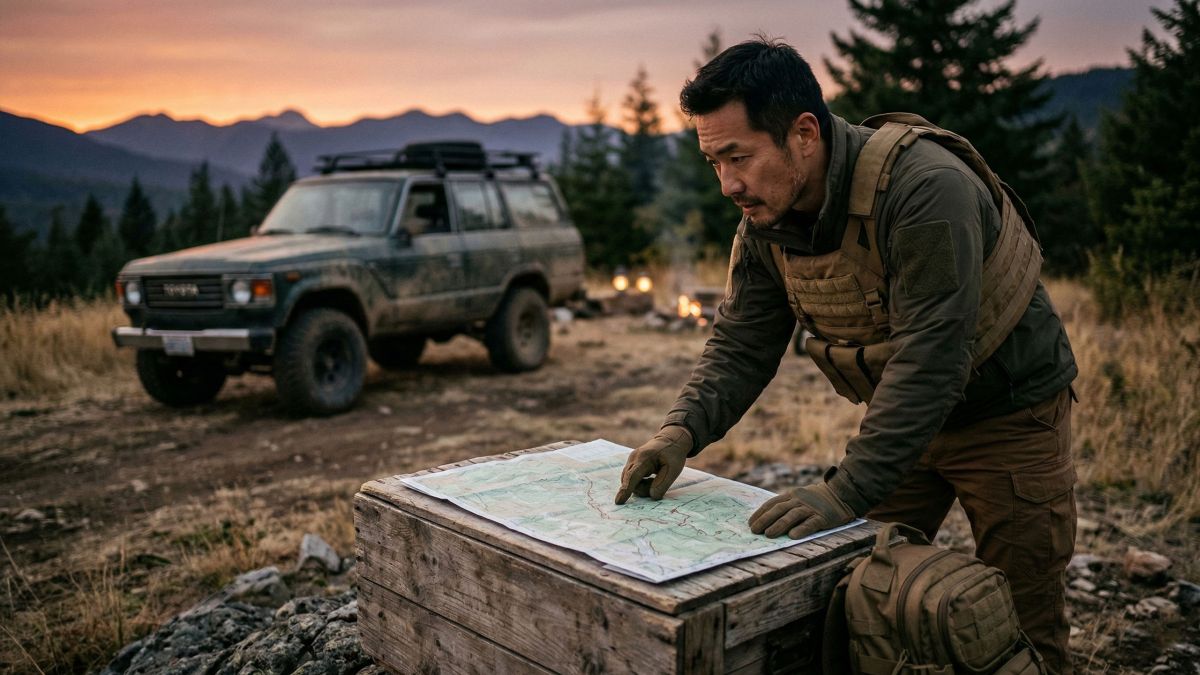 地方の「Life Unit」環境で自立に備える男性。