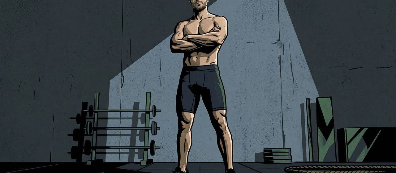 Confident man representing male anatomy awareness and men's reproductive health