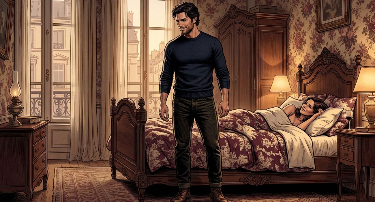 Un homme démontrant force et concentration, représentant la performance masculine.