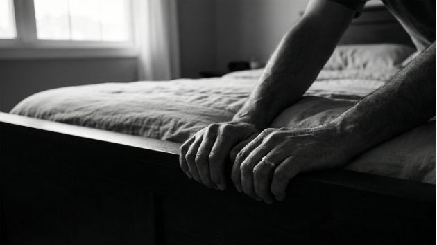 Un homme pratiquant des techniques d'ancrage pendant un moment intime.