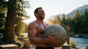 Man performing outdoor workout representing male health and vitality