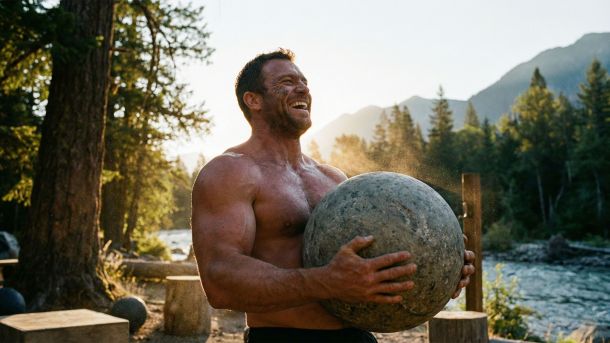Man performing outdoor workout representing male health and vitality