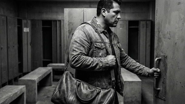 Un hombre que muestra fuerza y compostura, representando la confianza masculina.