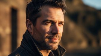 Confident mature man standing outdoors, symbolizing strength and sexual wellbeing.